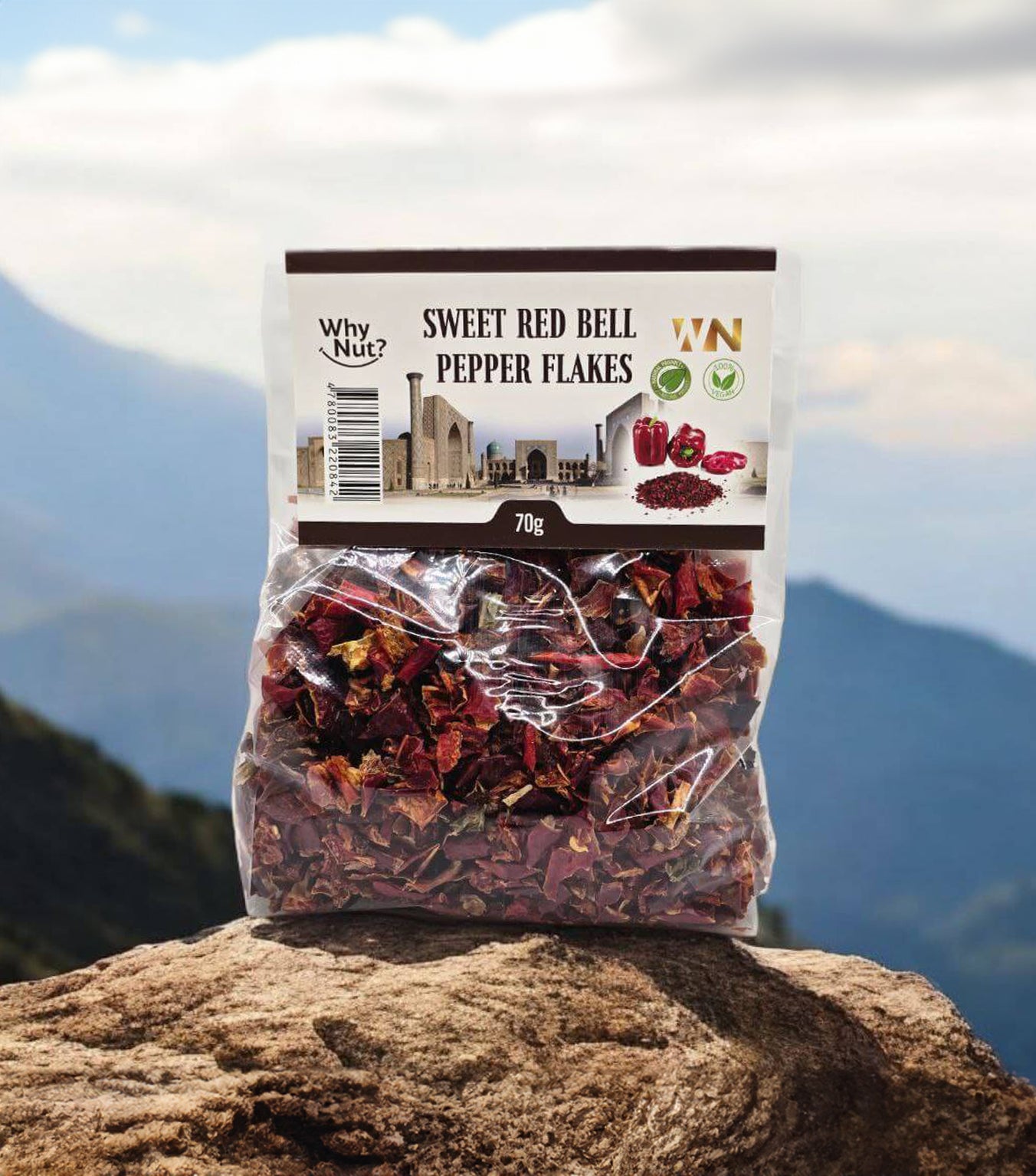 Söta Röda Paprikaflingor (Soltorkade)