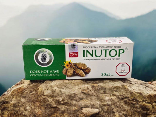 Inutop artichoke root powder packaged by Nature Pick Market, perfect for making healthy artichoke tea.