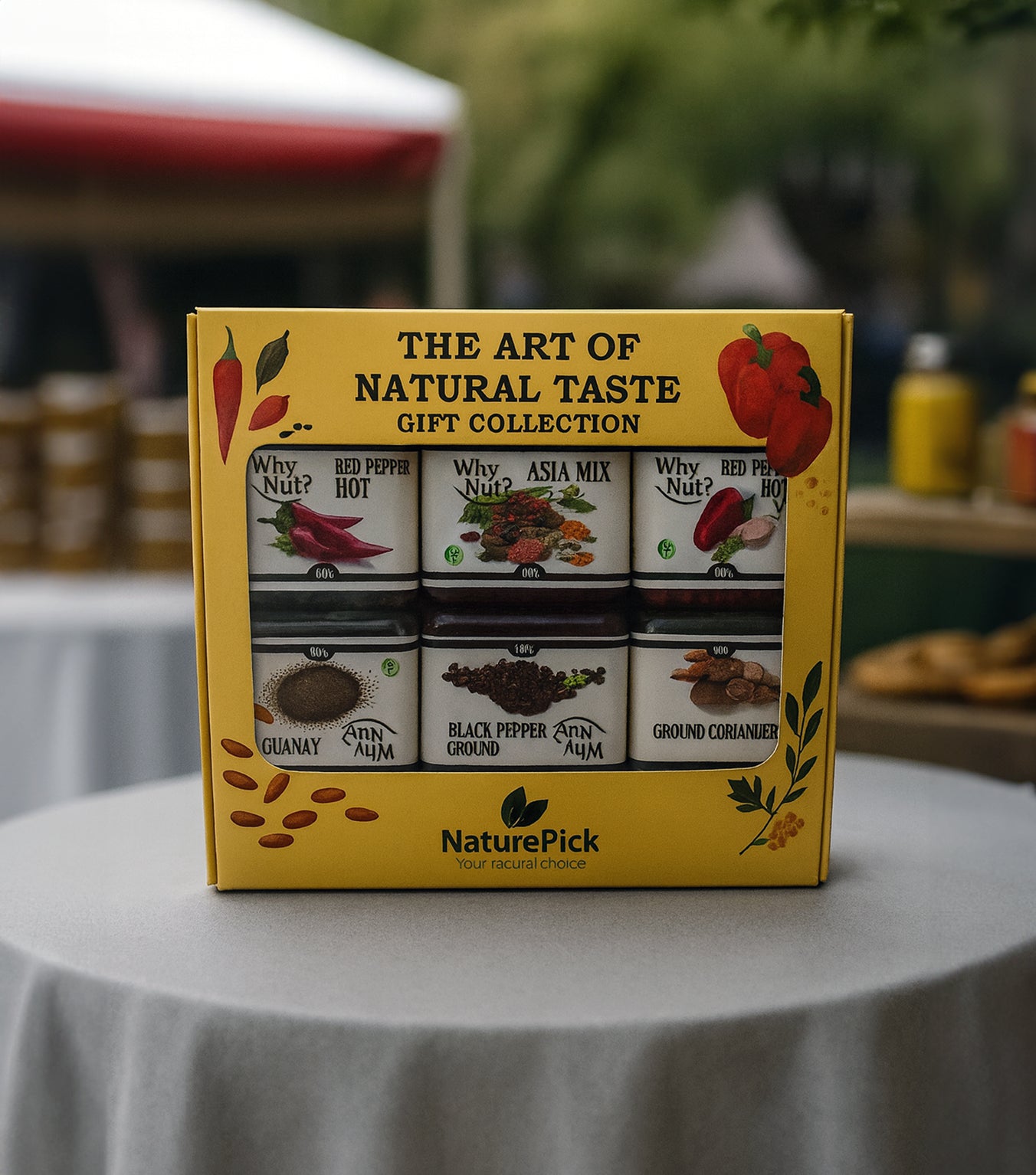 🎁 Premium Kryddbox – 6 Naturliga Kryddor